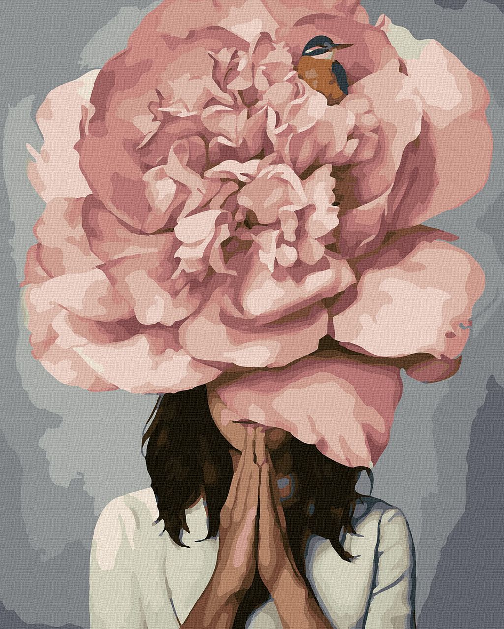 Дівчина-півонія з пташкою © Amy Judd