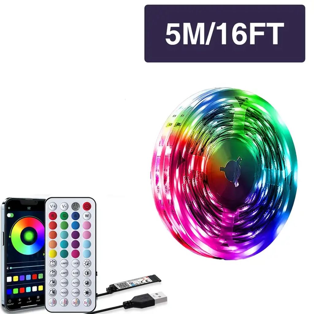 USB LED-лампа різнобарвна, 5м