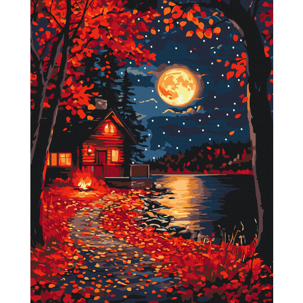 Край червоного листя