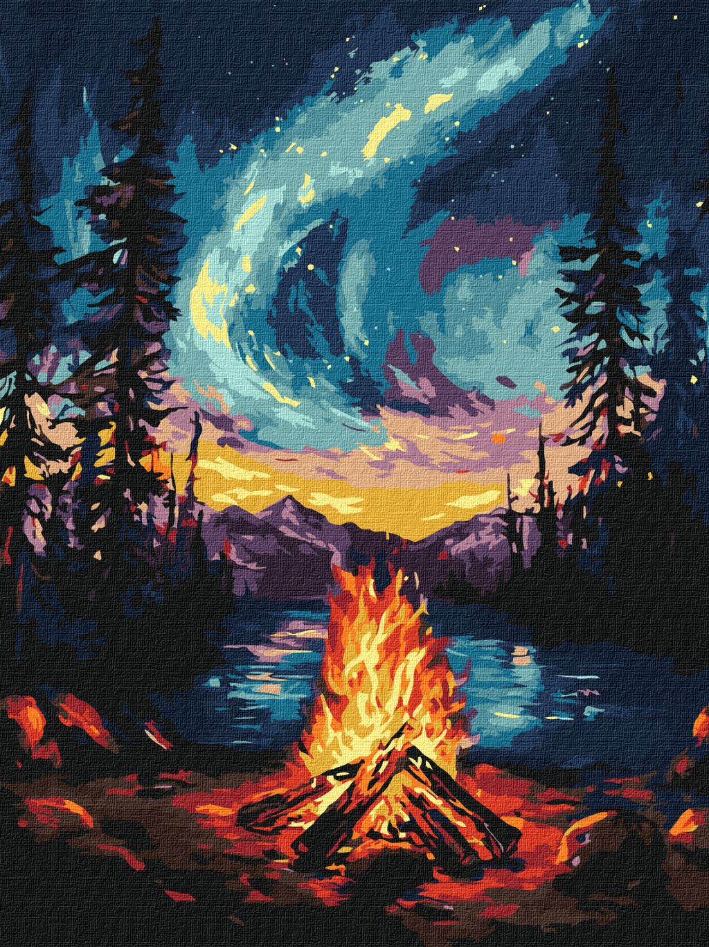 Північне сяйво з фарбами металік extra