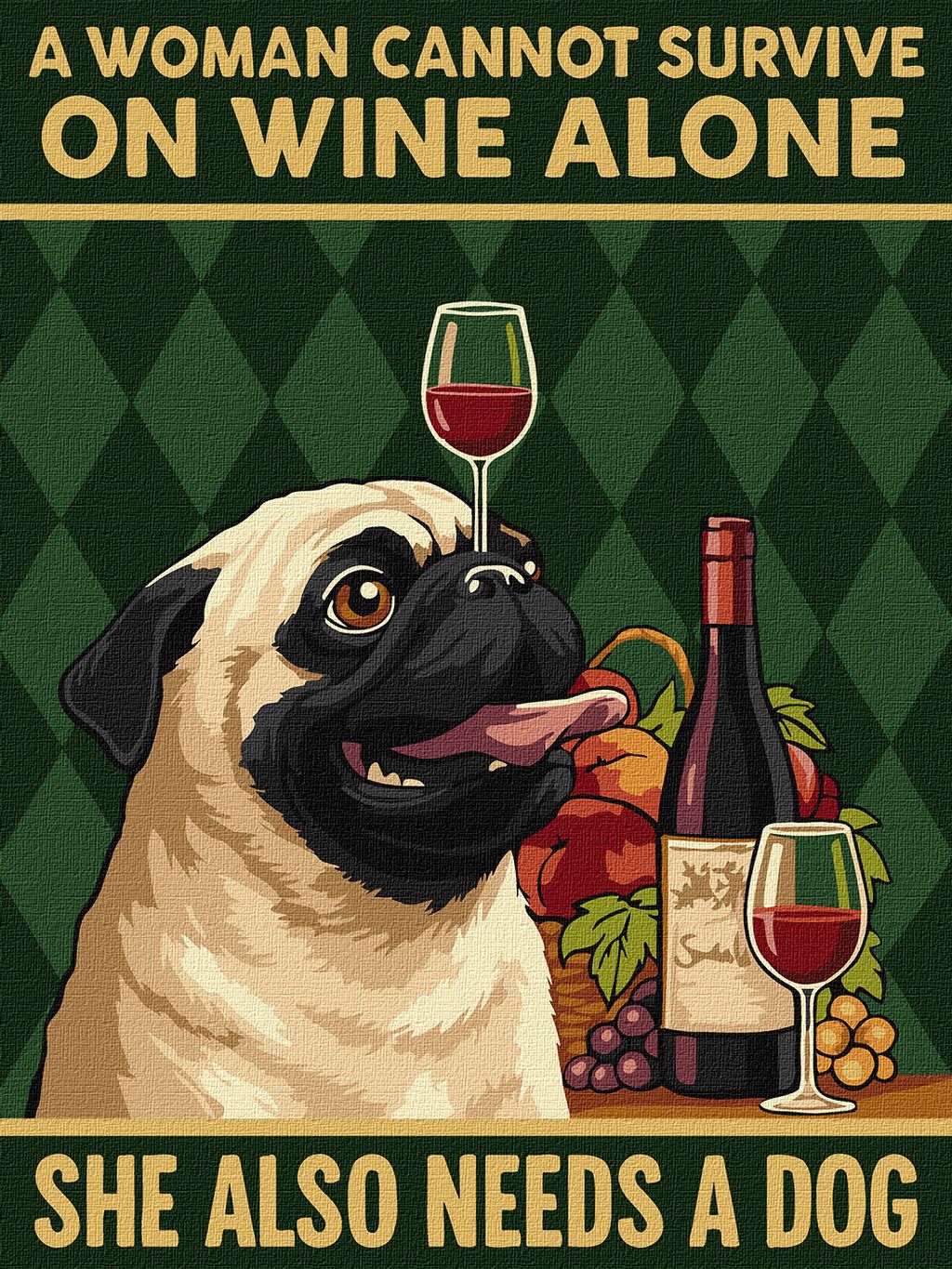 Постер. Вино і собака