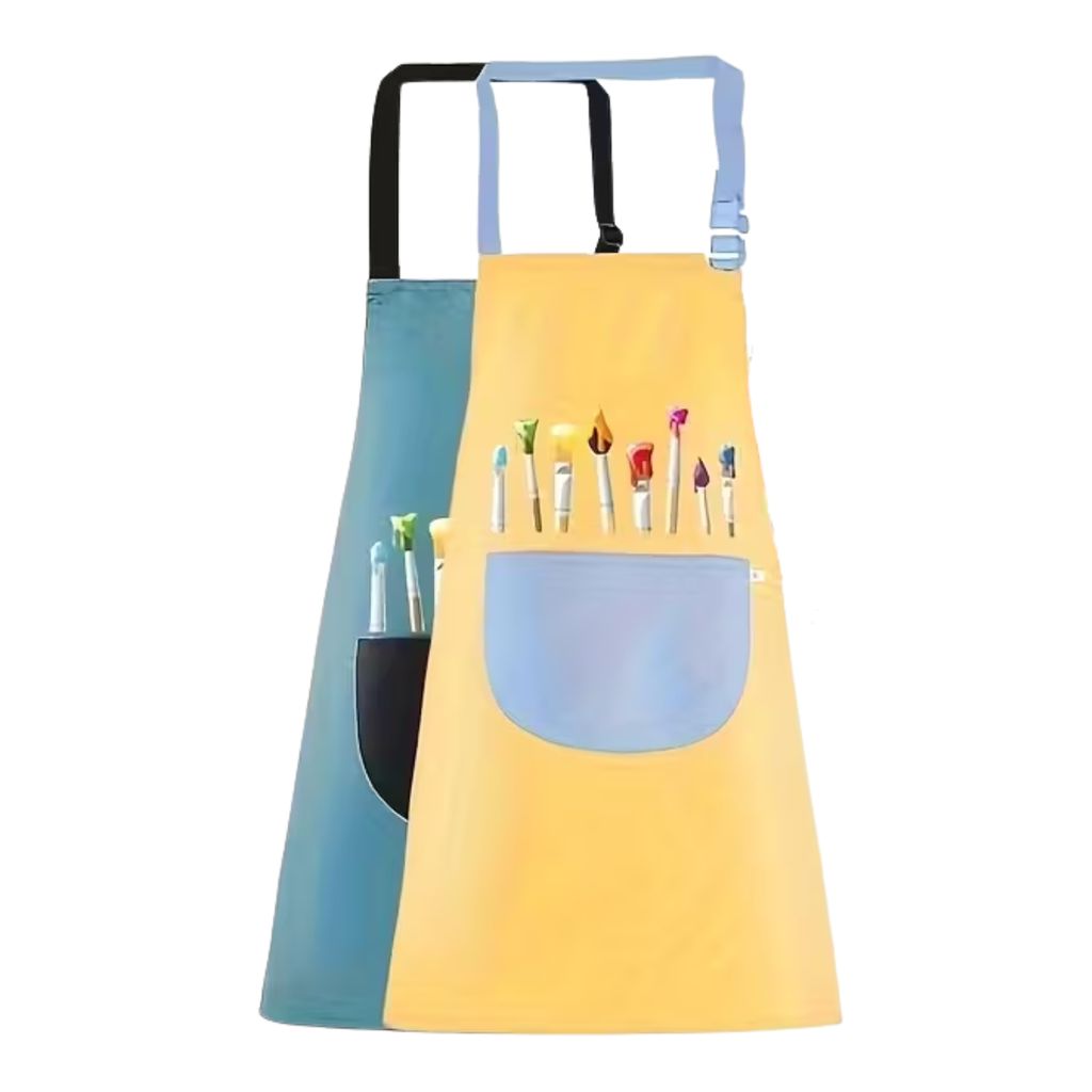 Фартух для малювання регульований, жовтий/зелений, 1шт