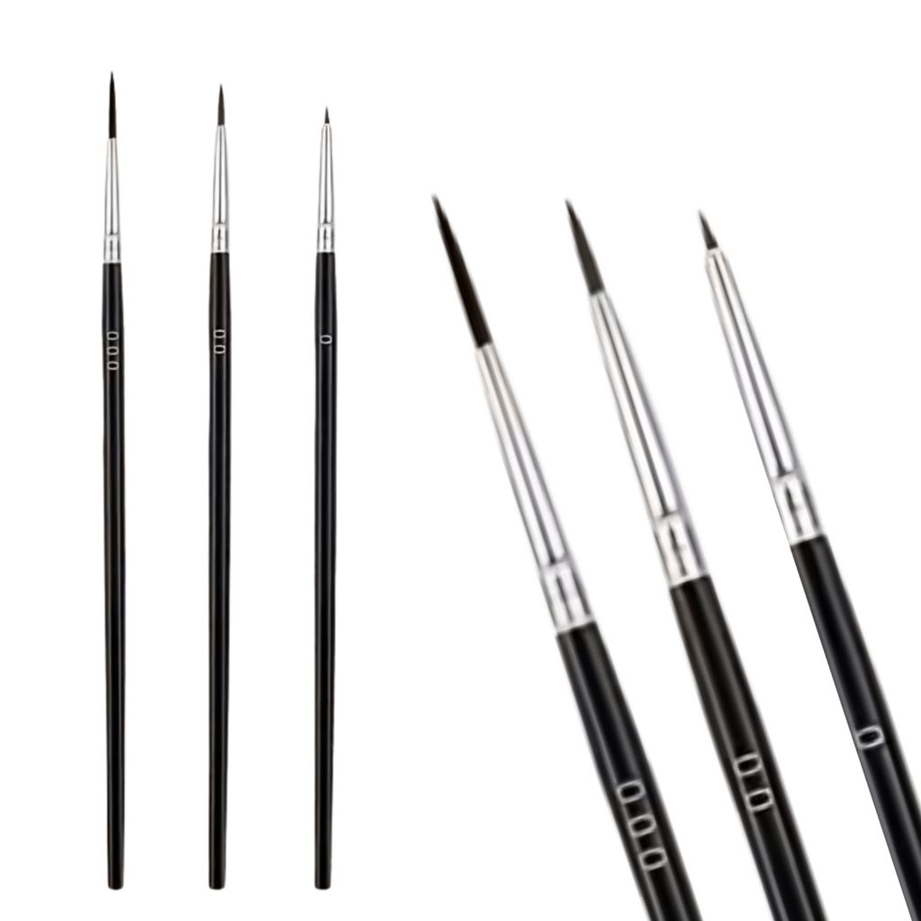 Тонкі художні пензлі 3-в-1 для деталізації