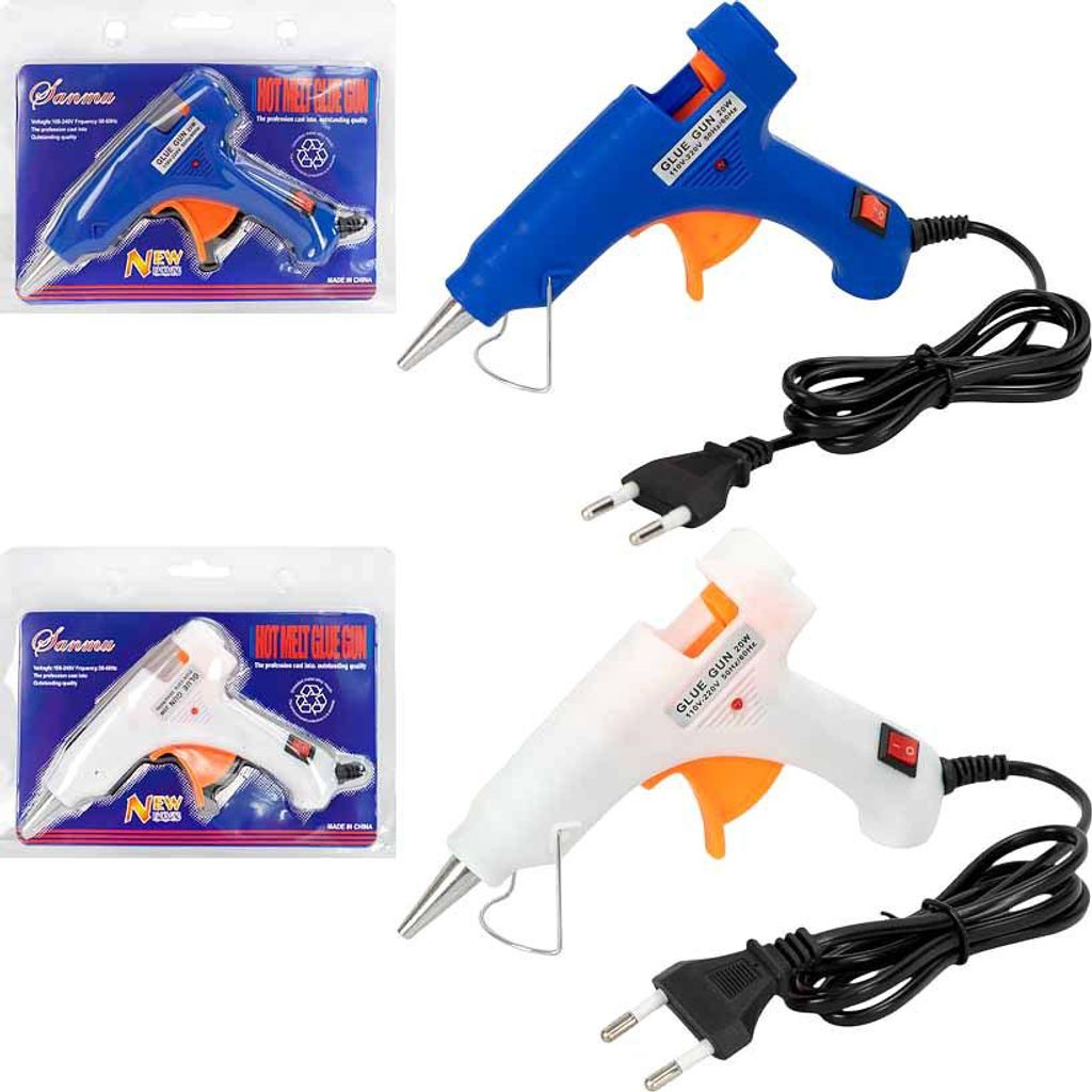 Пістолет для сухого клею JQ2036-20W D-0,7см з вимикачем та індикатором