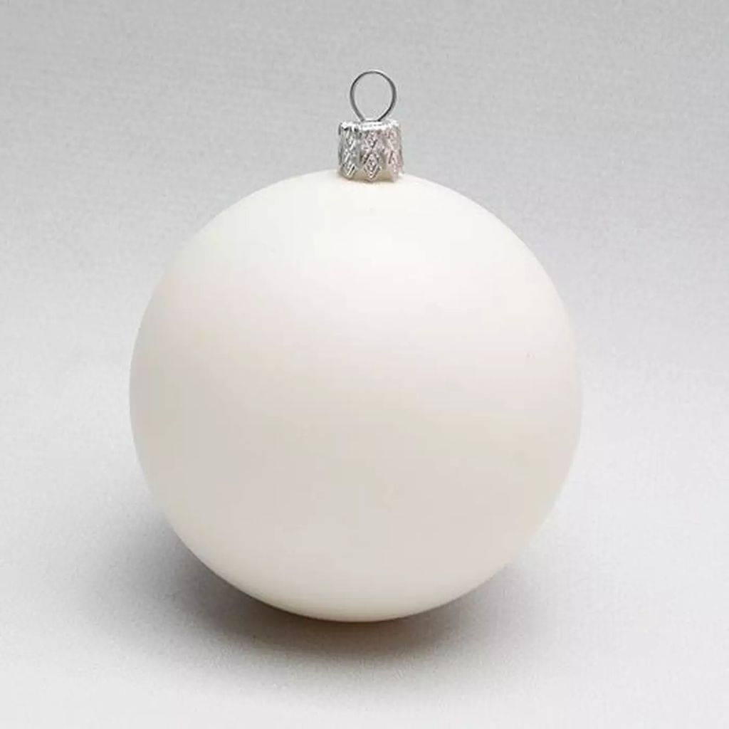 Куля заготовка пластикова, d = 8 см, сіро-біла