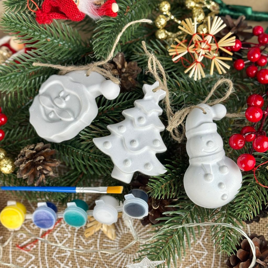 Набір гіпсових прикрас для розфарбовування «Зимова казка»