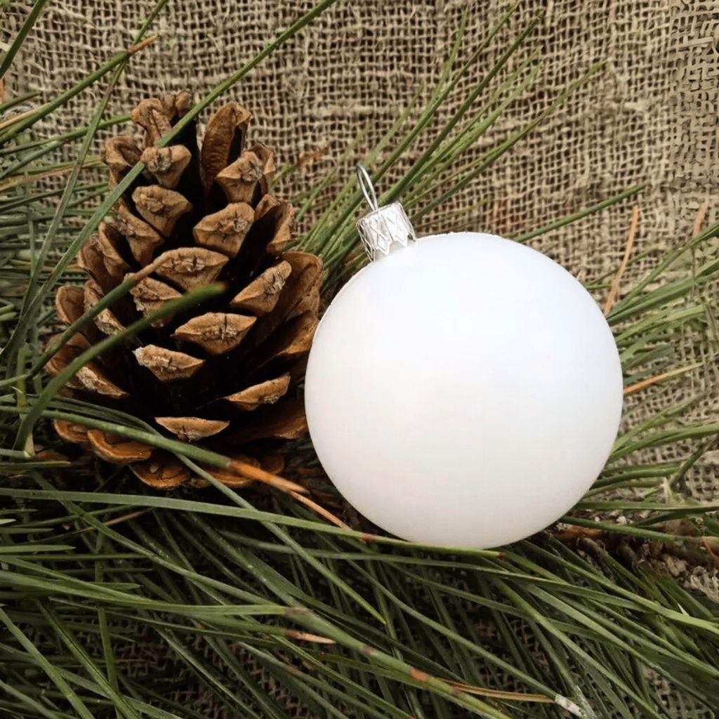 Куля заготівля пластикова, d = 8 см, сіро-біла