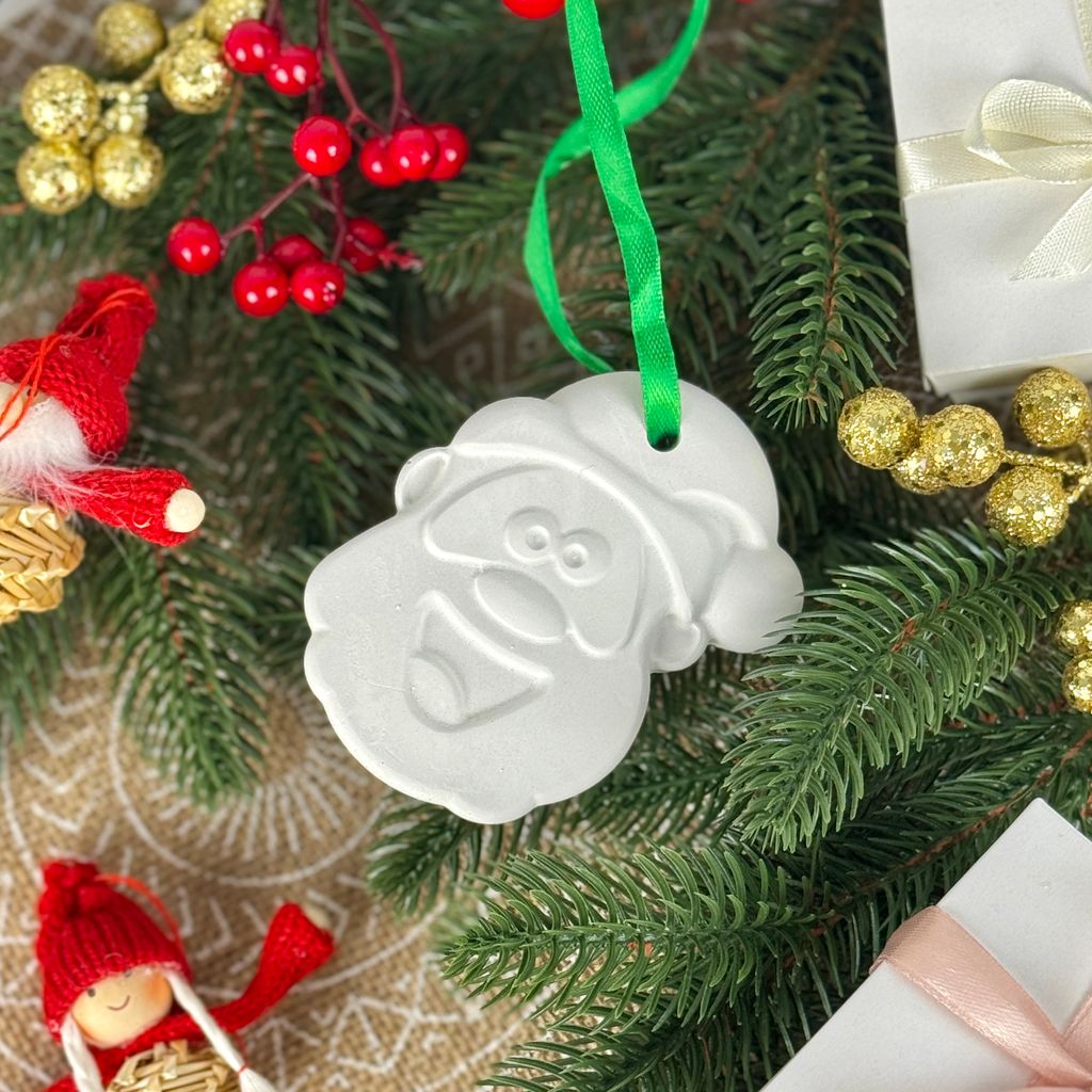 Гіпсова заготівля-прикраса “Дід Мороз”