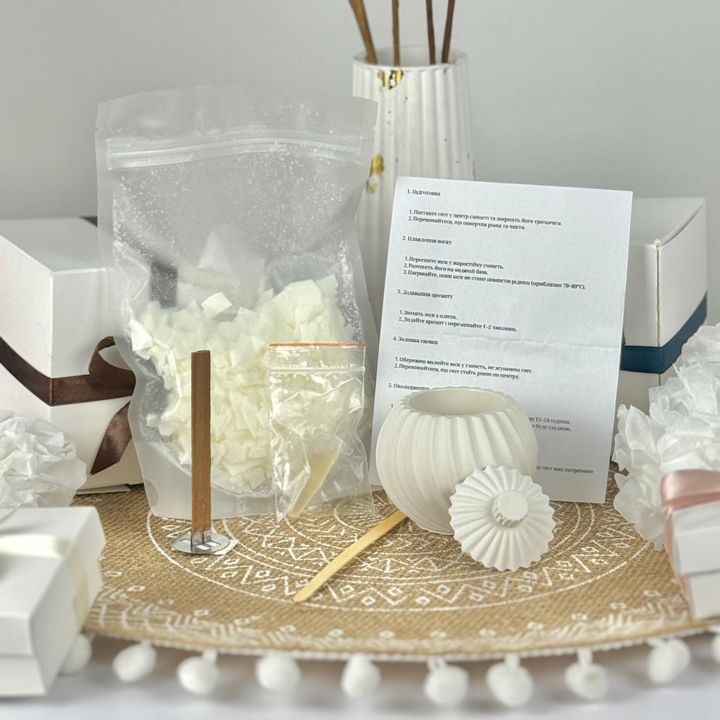 Набір для створення свічки “Новорічна кулька”