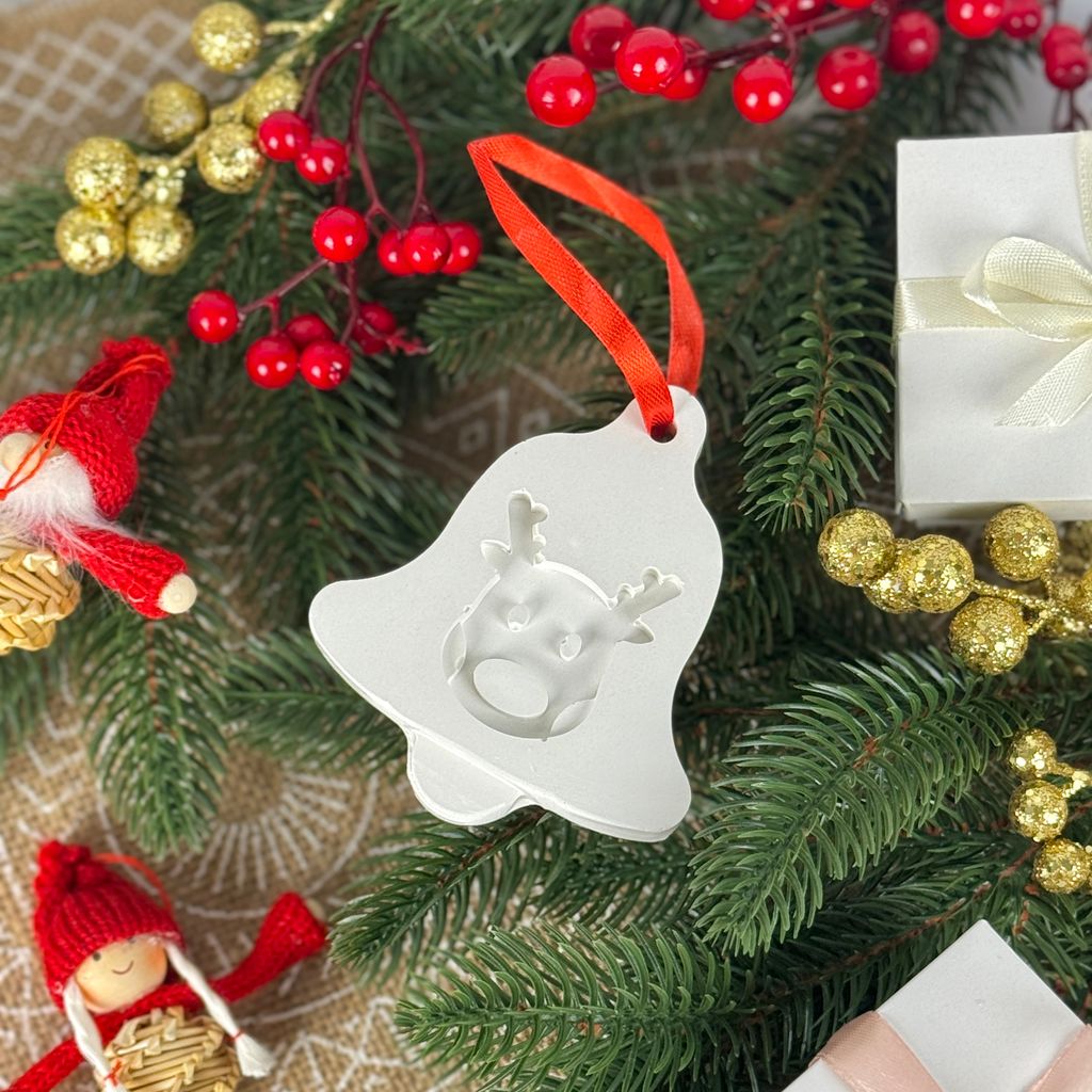 Гіпсова заготівля-прикраса “Дзвін із оленем”