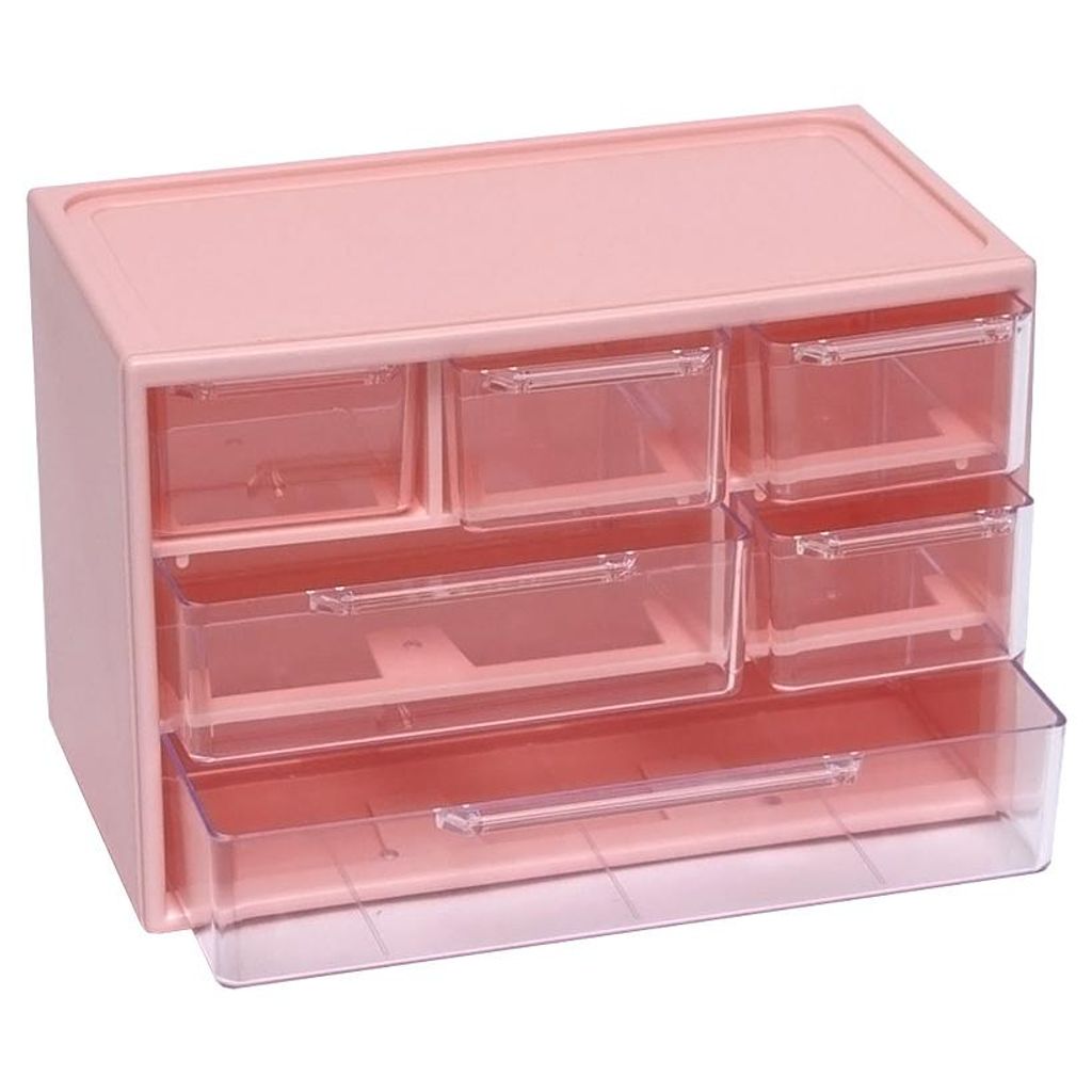 Органайзер настільний 6 відділень "Рожевий" 12х18х9,5см