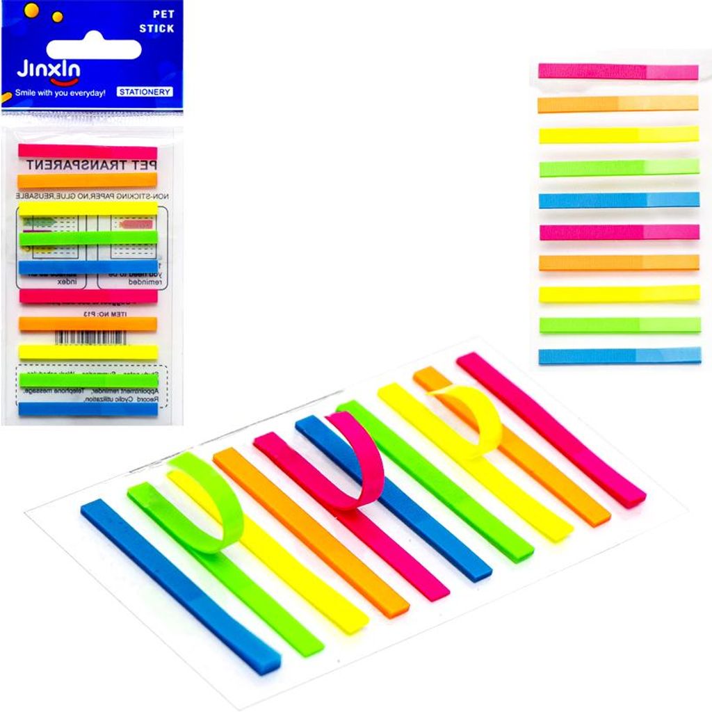 Стікери неон 5 кольорів, 200 шт