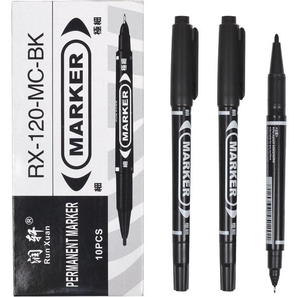 Маркер 2-х сторонній чорний RX-120. 1 шт