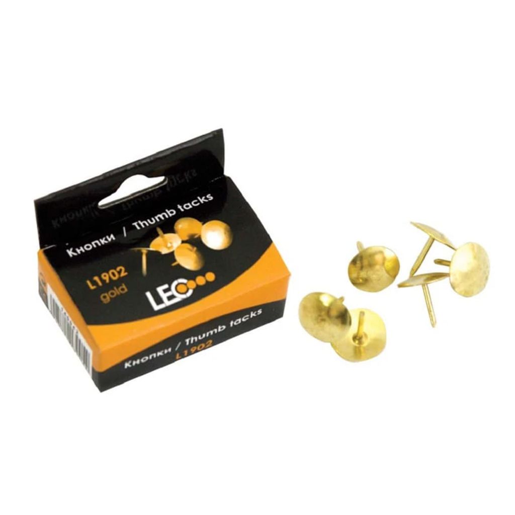 Кнопки "LEO" L1902 "Золото" 50 шт