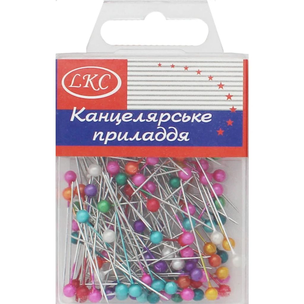 Шпильки декор "Кол. Кулька" ,150шт пластик, 36мм