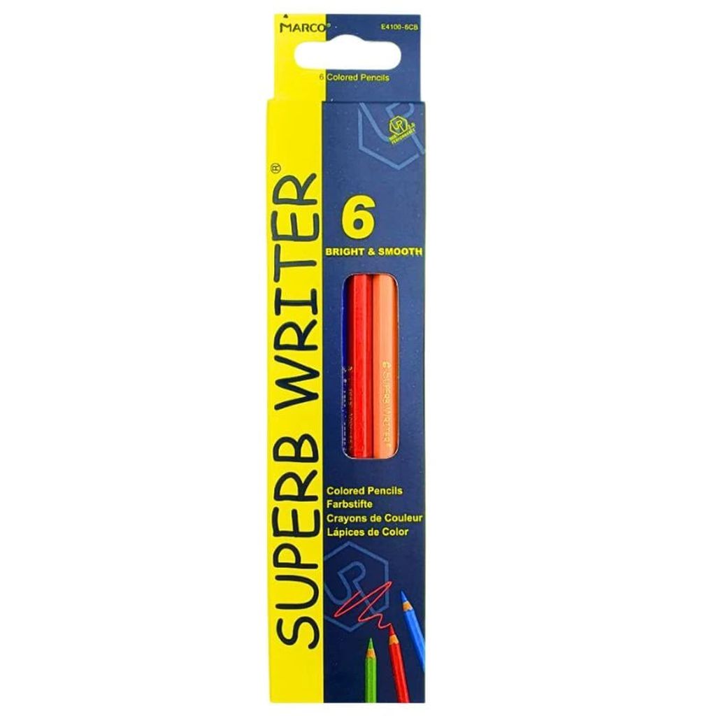 Олівці кольорові «Marco Superb writer» 6 кольорів , картон