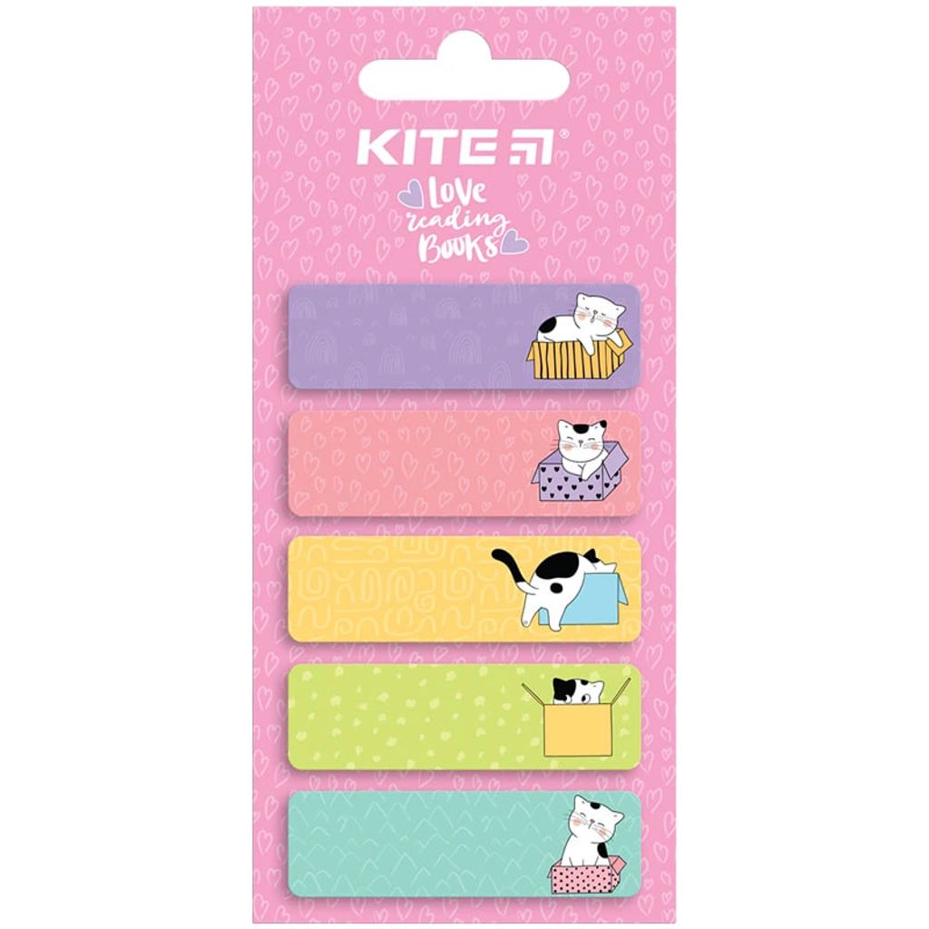 Індекс регістр «Kite» ПАПЕРОВІ 5х15х50мм,100 шт, Cats