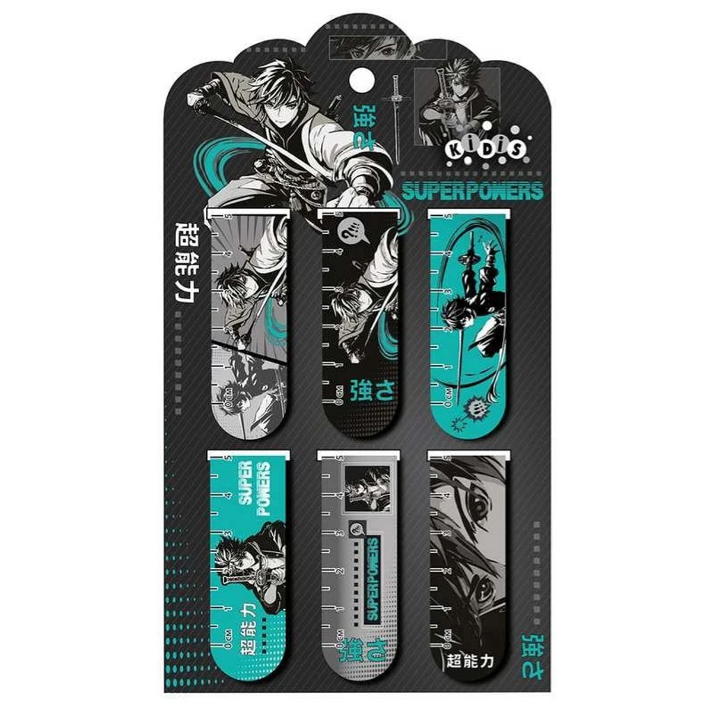 Закладки-магнітні «Kidis» Anime Boys 6шт на планшеті