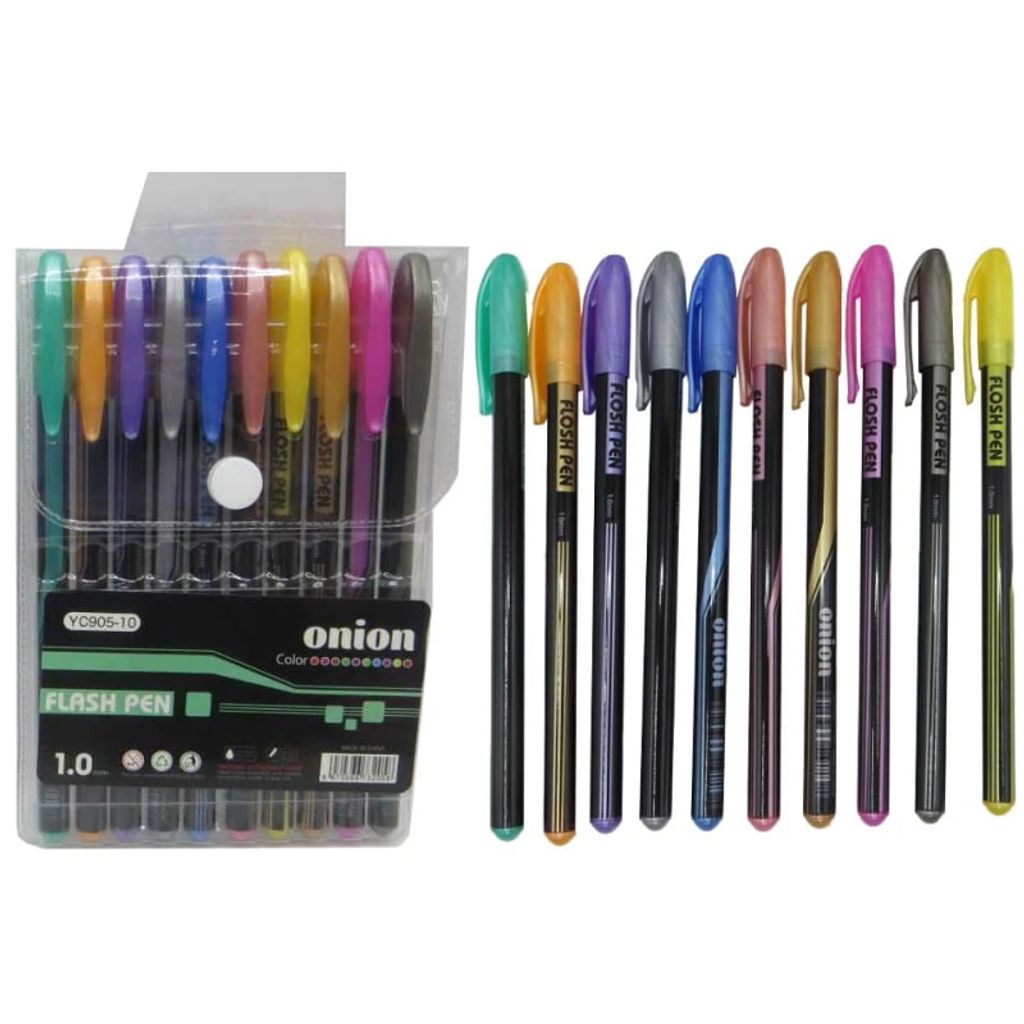 Набір гелевих ручок ,10 кольорів, металік