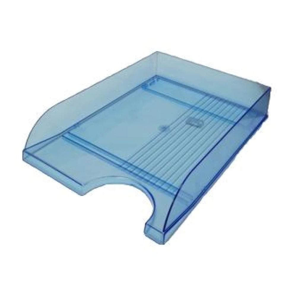 Лоток для паперу горизонтальний «КІП» СИНІЙ-ПРОЗОРИЙ