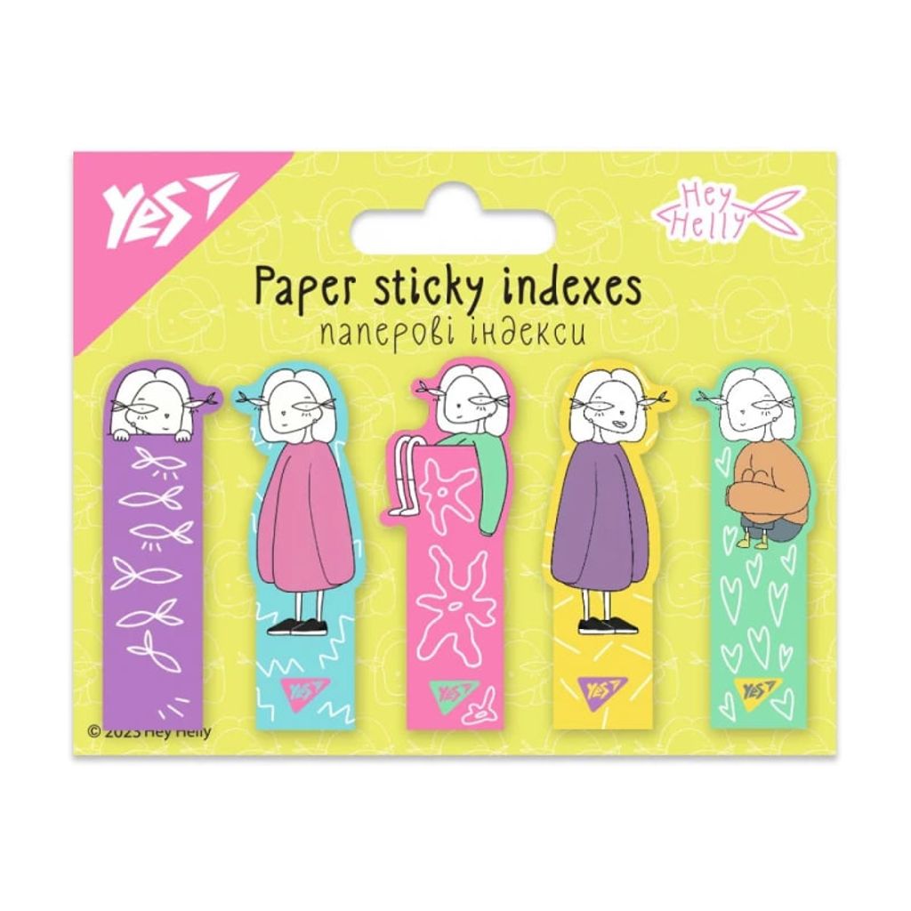 Індекс реєстри «YES» ПАПІР. «Неy Helly!», 56*20мм (5диз.*20л.)