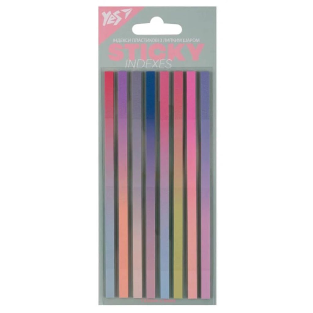 Індекс реєстру «YES» ПЛАСТИКОВІ «Fusion», 136*5мм, 160 шт