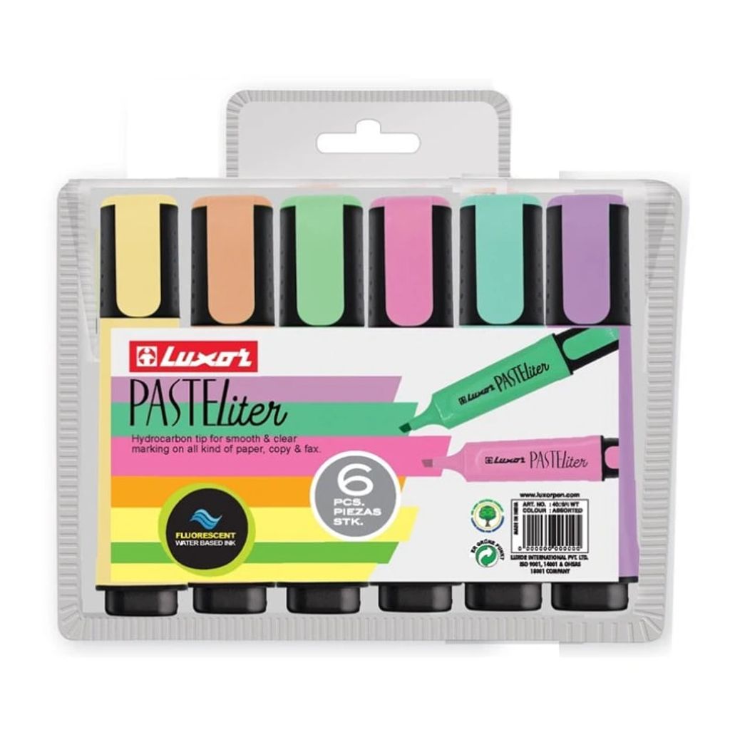 Набір маркерів текст. "Luxor" "Textliter" набір 6шт/6кол., 1-4,5mm