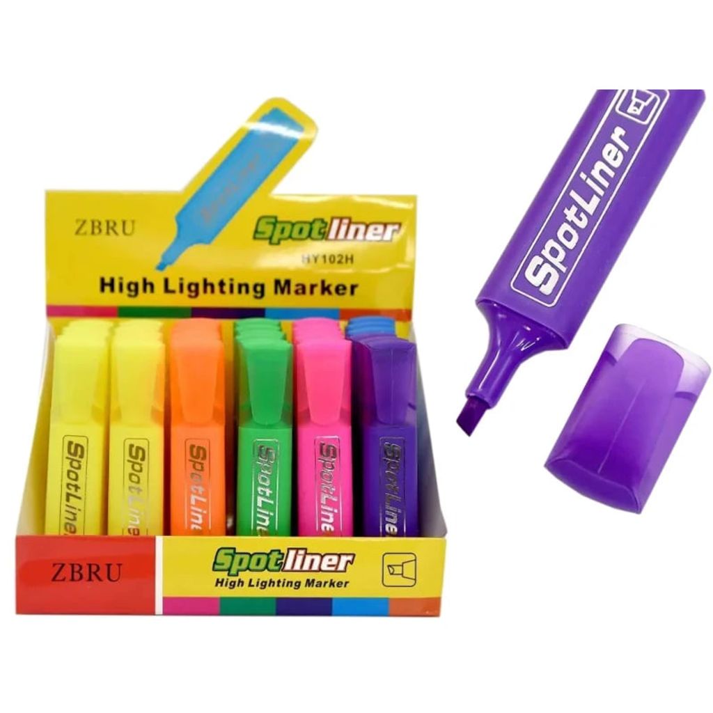 Маркер текстовий "WB" неоновий, мікс кольорів, блістер