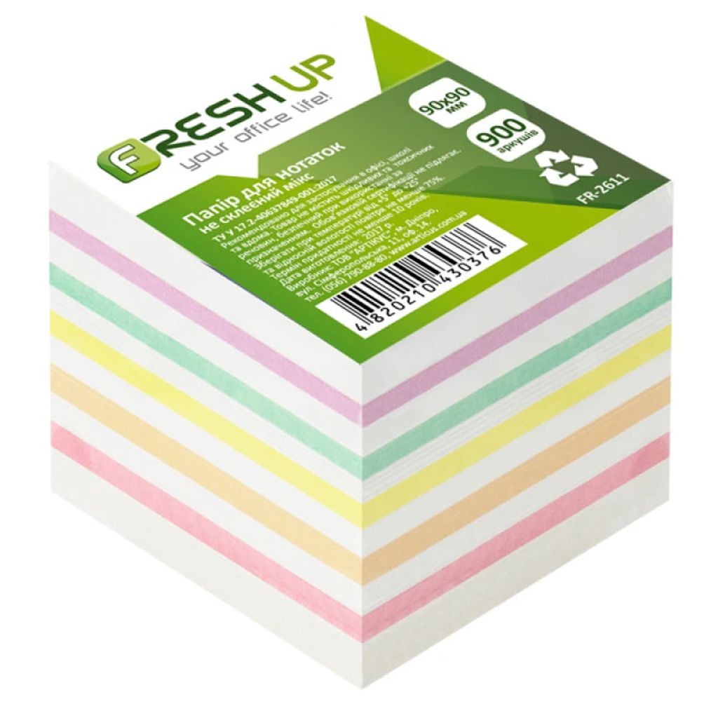 Блок МІКС НЕ клеєн. Fresh Up 90*90*900 арк. 60г/м2