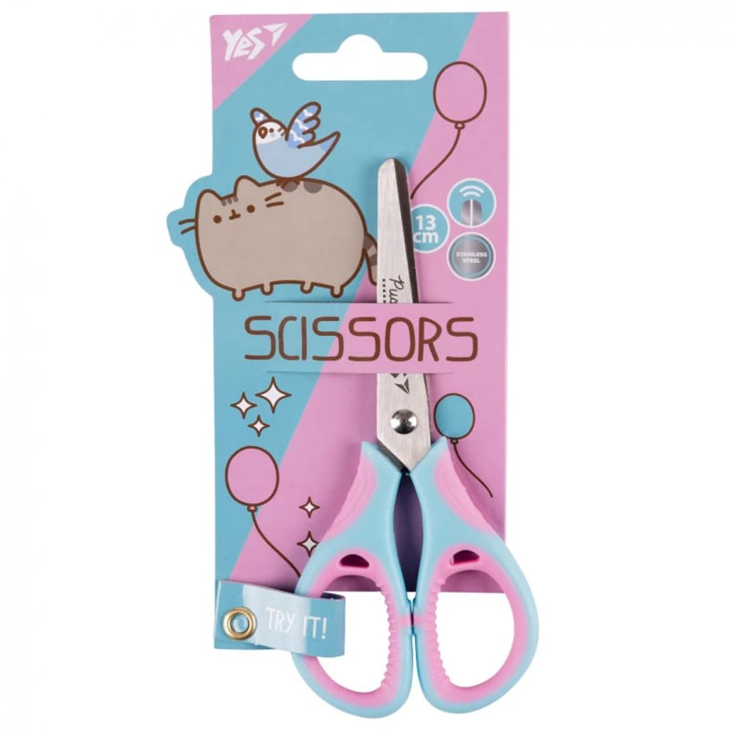 Ножиці "Yes" 13см "Pusheen" з гумовими вставками