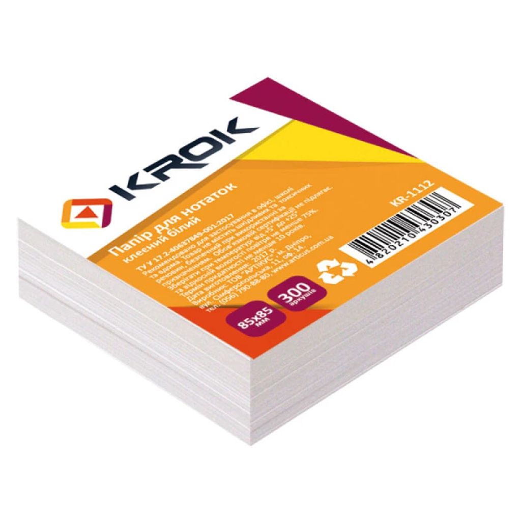 Блок крем клеєн. Krok 85*85мм 300арк. 45г/м2