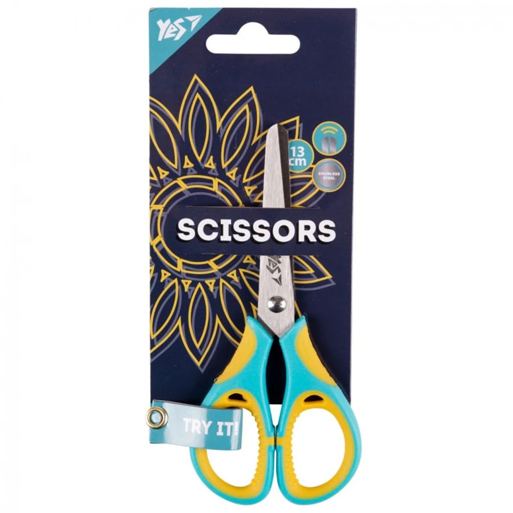 Ножиці "Yes" 13см "Ukraine" з гумовими вставками