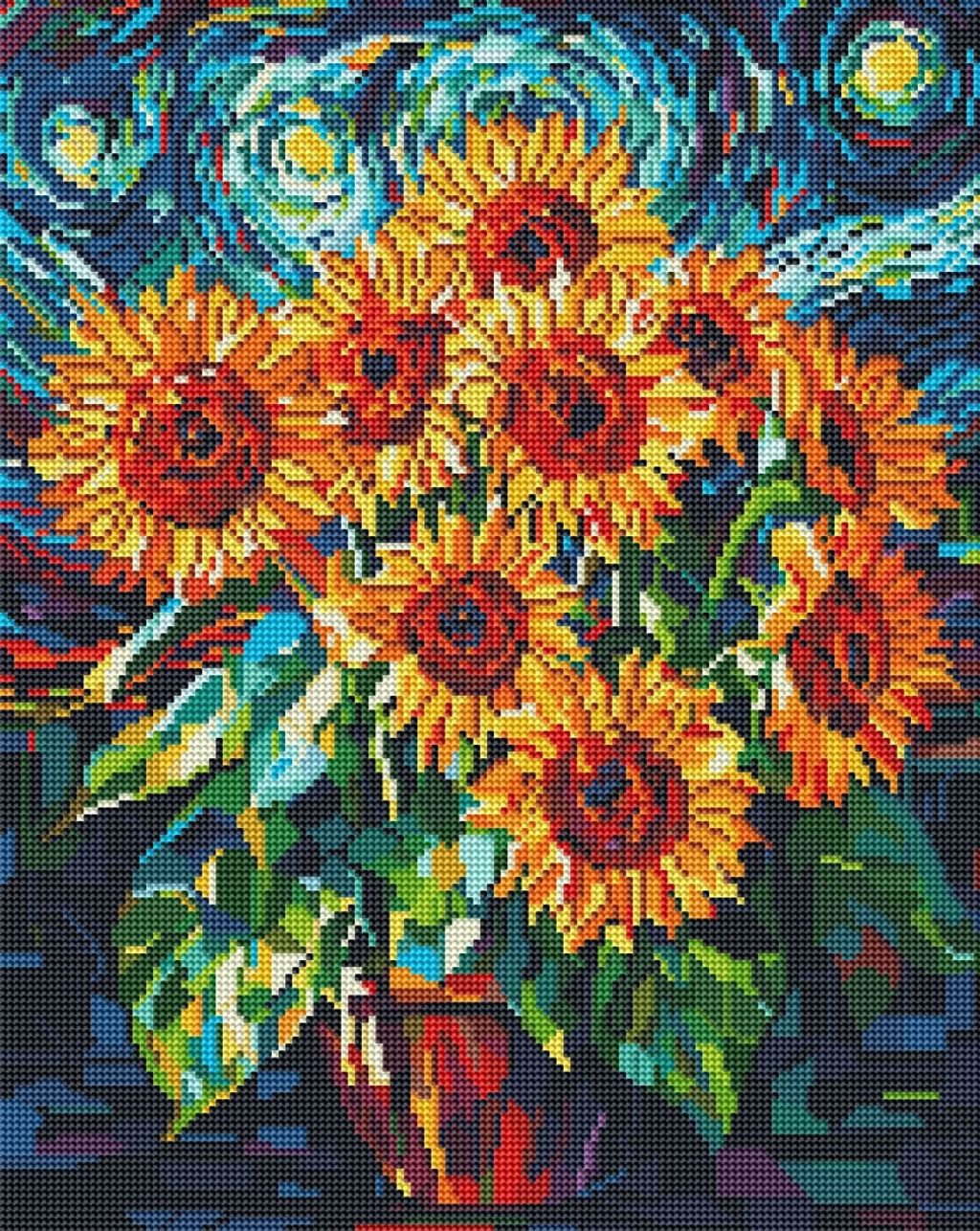 Соняшники мозаїка