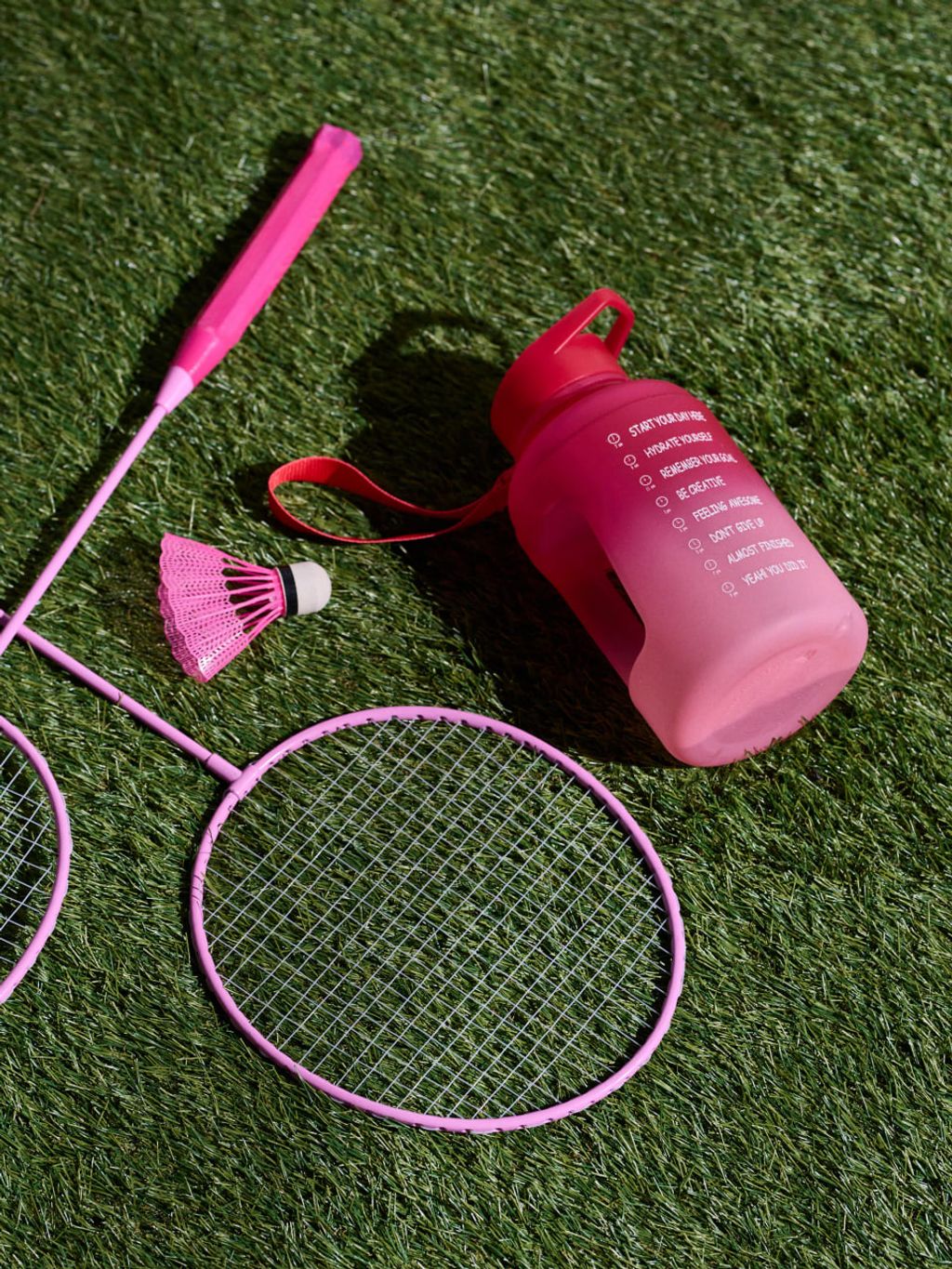 Бутилка з мотиваційною шкалою червона