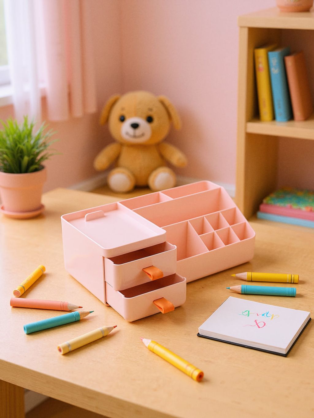 Настільний органайзер пастельний рожевий