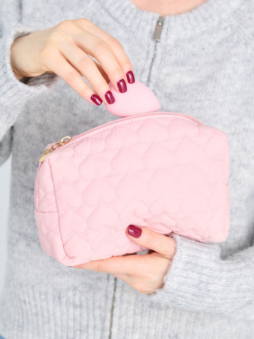 Дорожня косметичка , пастельно-рожева