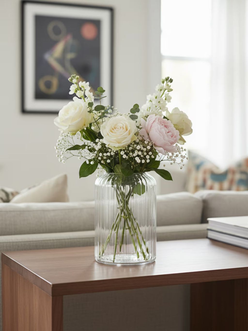 Рифлений вазон прозорий