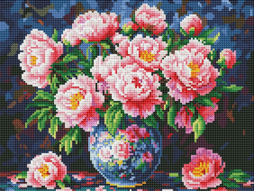 Букет піонів у вазі