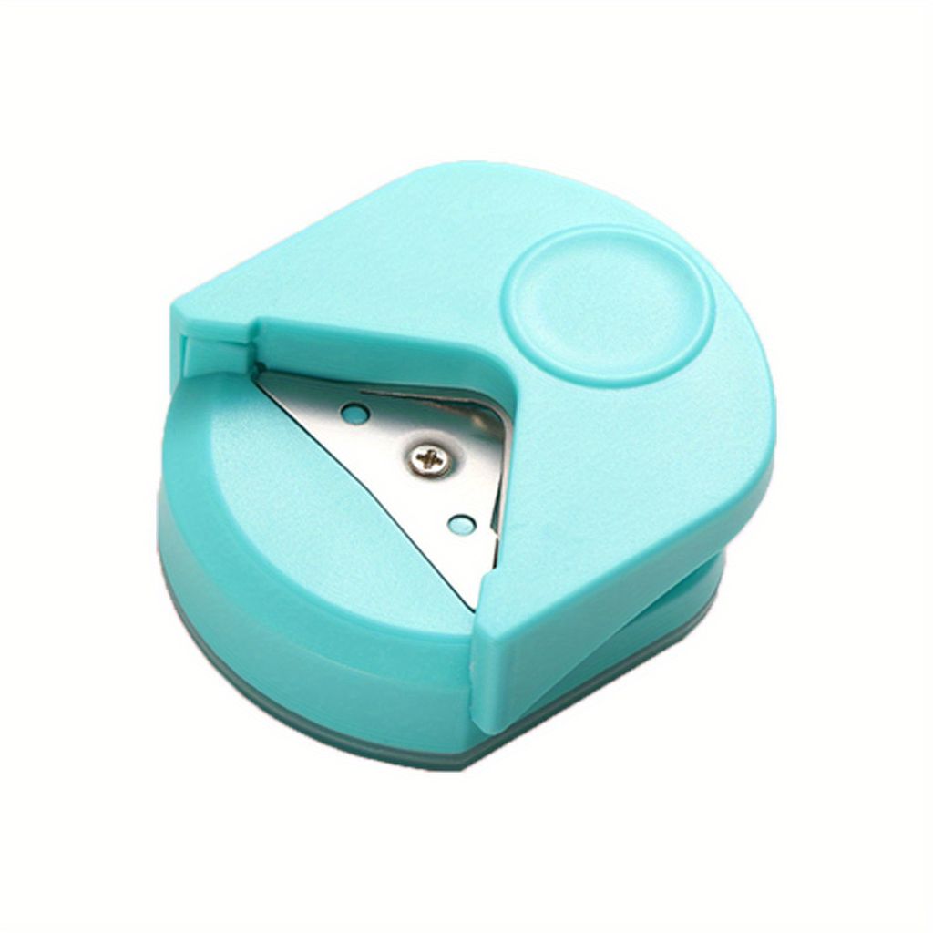 Дирокол для округлення кутів паперу, блакитний