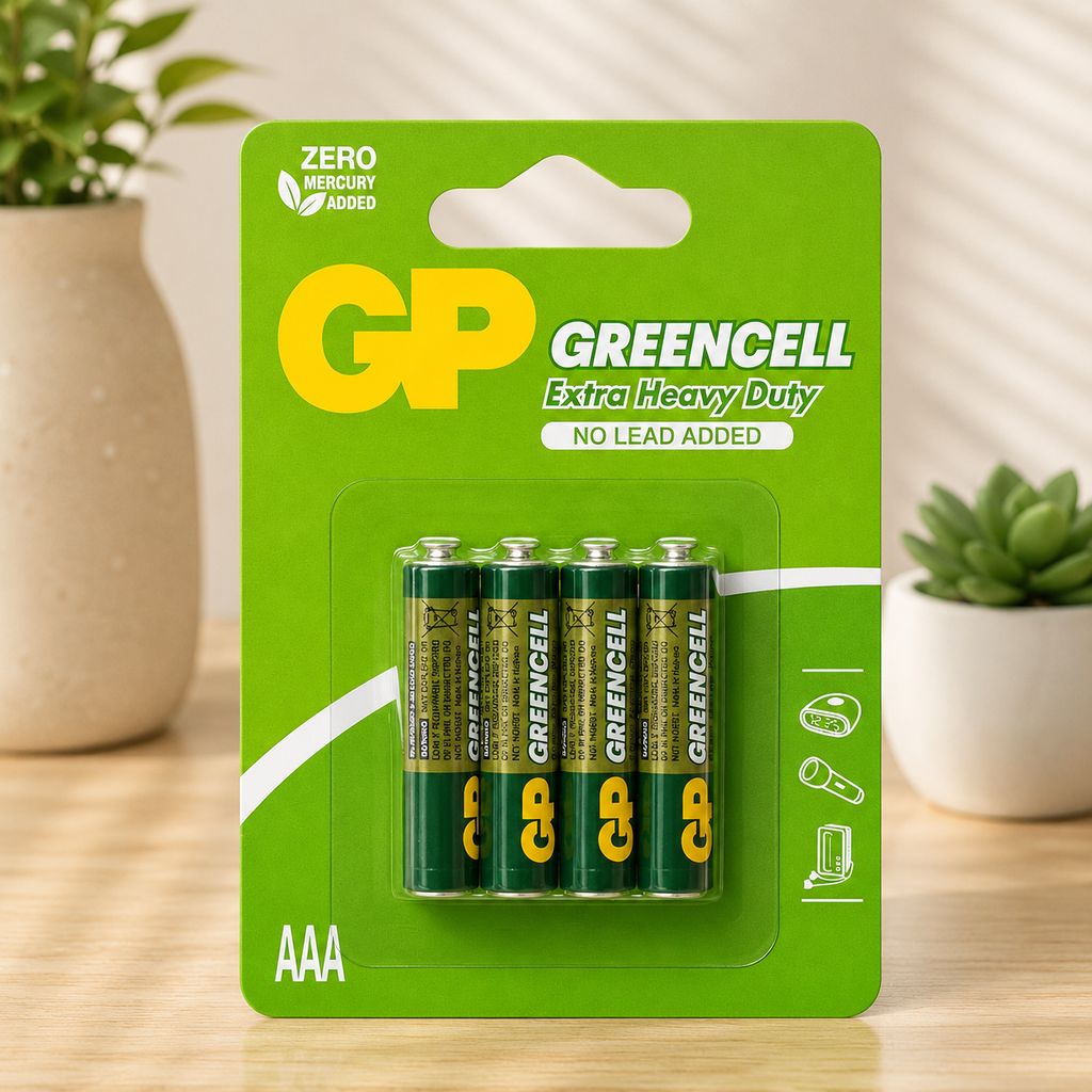 Батарейка GP Greencell ,сольова бл/4 , AAA