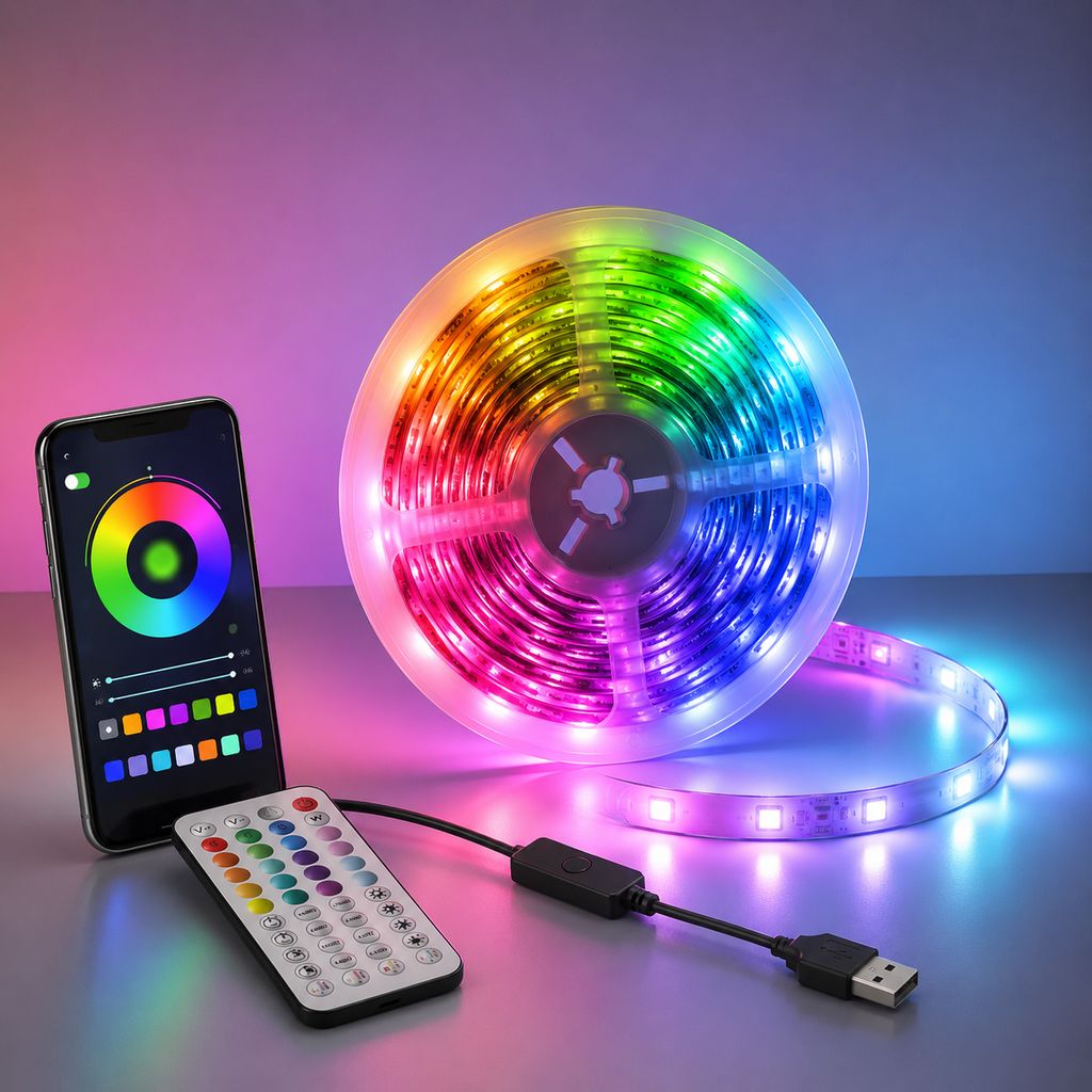 USB LED-лампа різнобарвна, 5м