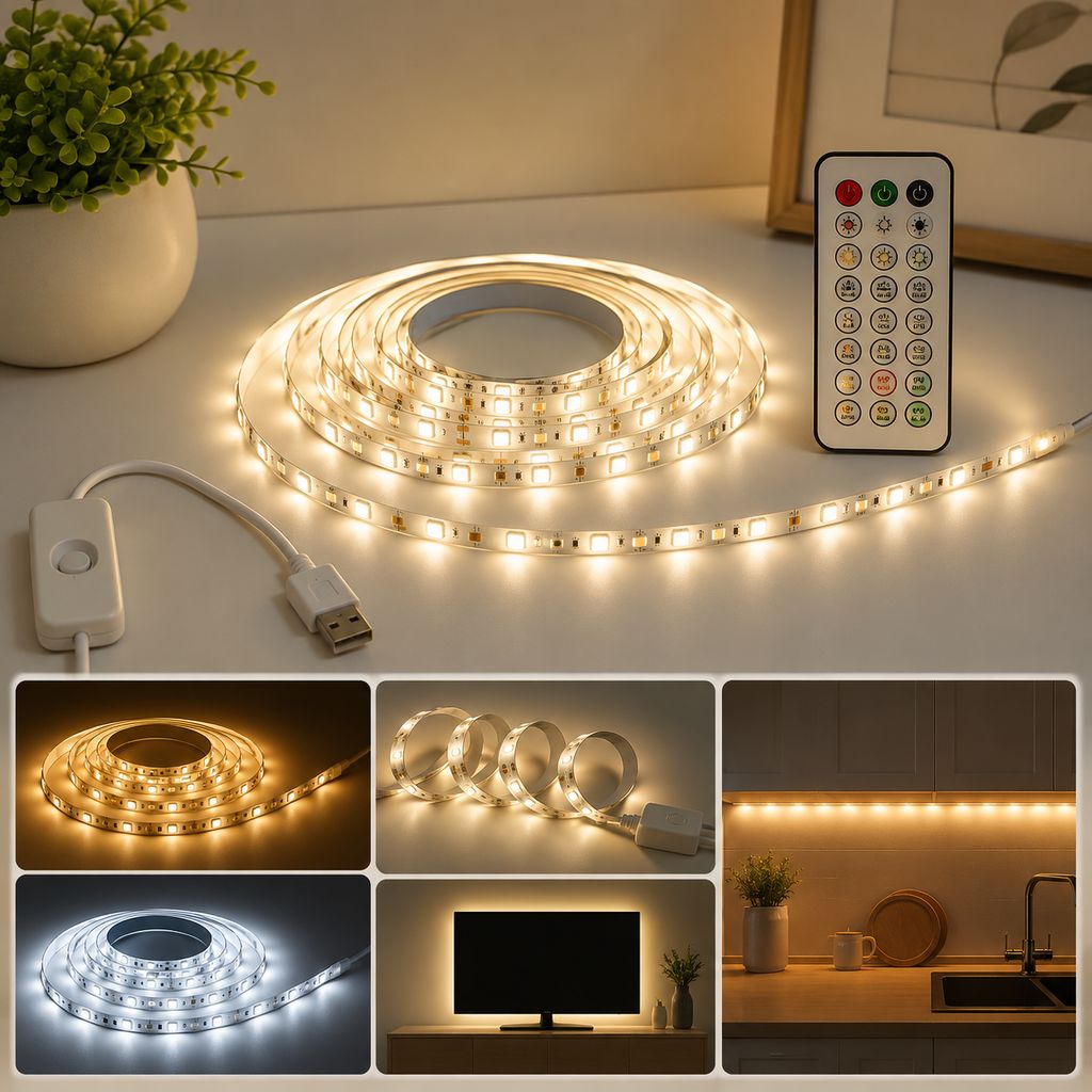 USB LED-лампа різнобарвна, 3м