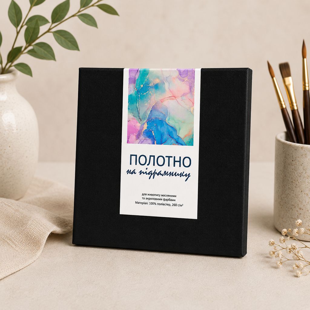 Чорне полотно для малювання 25*25