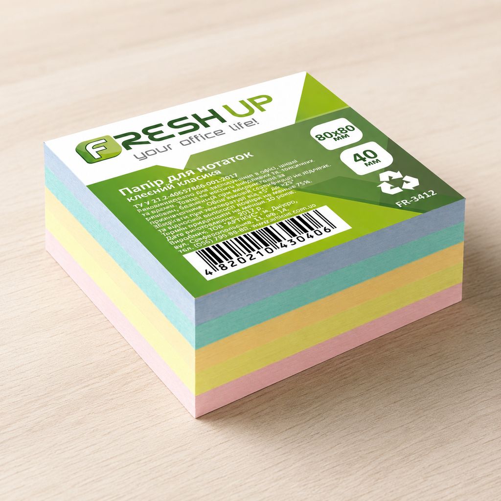 Блок КЛАСИКА клеєн. Fresh Up 80*80*40мм. 60г/м2