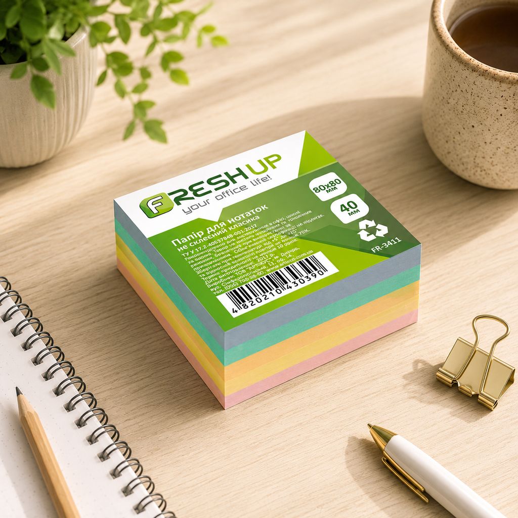 Блок КЛАСИКА НЕ клеєн. Fresh Up 80*80*40мм. 60г/м2