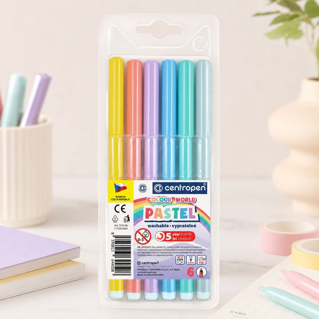 Фломастери "Centropen" 6 кол.