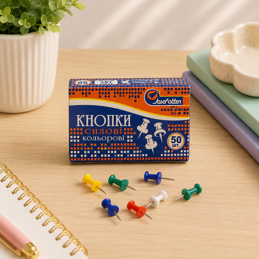 Кнопки "JO" силові кольорові 50шт. 5мм, карт уп.