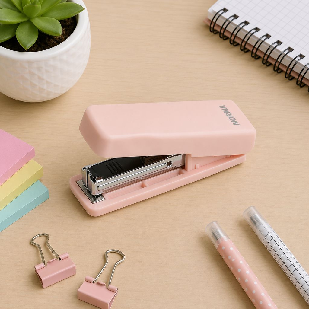 Степлер №10, 10 л. "Axent" MINI пласт., Pastelini, рожевий